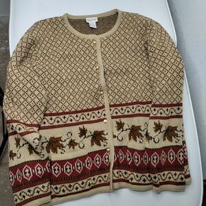 Vintage crystal Kobe cardigan sz xl